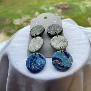 3 for 20$ cute three layer earring studs!